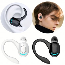 Wireless Earphone Ear Hook Mini Business Headphone HIFI Bass Noise Cancelling Sports Gaming Earbuds Headset