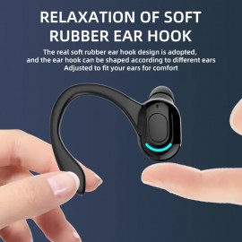 Wireless Earphone Ear Hook Mini Business Headphone HIFI Bass Noise Cancelling Sports Gaming Earbuds Headset