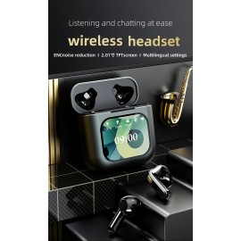 Peak-level Original Touch Screen ENC Wireless TWS Headphones, Multiple Touch Modes, Slide Touch Control Headphones