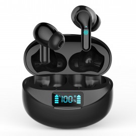 True Wireless Stereo Eabuds, TWS Noise Cancelling Headphones, Sport Headset, Touch Control Earphones With Led Charging Case