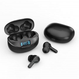 True Wireless Stereo Eabuds, TWS Noise Cancelling Headphones, Sport Headset, Touch Control Earphones With Led Charging Case