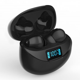 True Wireless Stereo Eabuds, TWS Noise Cancelling Headphones, Sport Headset, Touch Control Earphones With Led Charging Case