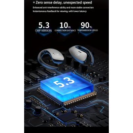 90H Wireless Earphones - Long-lasting Wireless Sound With AdvancedENC Noise Cancellation, Immersive 3D Deep Bass, And Secure FitEarhooks For Wireless Running - Universal Compatibility For LOs AndAndroid Devices