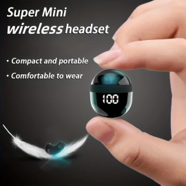 True Wireless Headset Phantom Mini Ultra Small Wireless Non-flash Light Small Ear Sleep Invisible Universal Gift For Birthday/Easter/Boy/Girlfriend