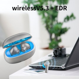 Wireless earbuds active noise cancelling earphones, wireless 5.2 with microphone charging case, 30 hours playback time, in ear high fidelity stereo waterproof earphones suitable for iPhone airpod Pro/Android