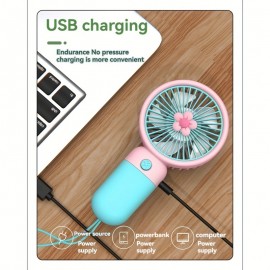 Blue Portable Handheld Fan Mini Fan, Personal Handheld Fan, USB Rechargeable Small Portable Fan, Pocket Sized Mini Fan, Cool Small Convenient Fan, Suitable For Beach Outdoor Travel