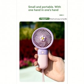 Portable Small Fan New Flower Mini Handheld Small Fan Gift For Girlfriend, Summer Fresh, Pocket Fan, Portable Portable Handheld Fan USB Storage Fan Handheld Fan, Gift