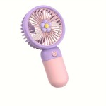 Portable Small Fan New Flower Mini Handheld Small Fan Gift For Girlfriend, Summer Fresh, Pocket Fan, Portable Portable Handheld Fan USB Storage Fan Handheld Fan, Gift