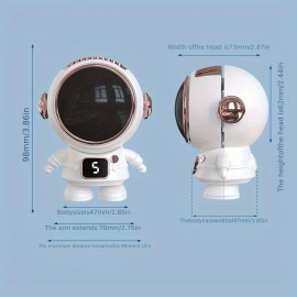 1pc Astronaut Creative Design Halter Fan, Mini Portable Lanyard Small Fan Desktop Handheld Spaceman Fan Usb Leafless Astronaut Small Fan