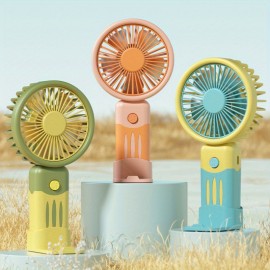 1pc, Handheld Portable Small Fan USB Charging Handheld Desktop Small Electric Fan Three-speed Wind Summer Essential Back To School Supplies For RV Outdoor Camping Picnic Office Travel