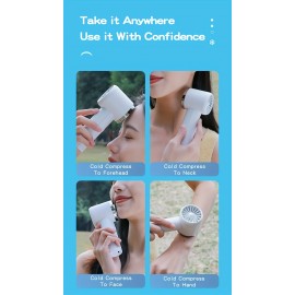 1pc, Portable Handheld Fan 2000mAh Rechargeable Fan Turbocharged Air Outlet High-speed Portability 100-speed Adjustment Pocket Handheld Fan Strong Wind Power Summer Essential