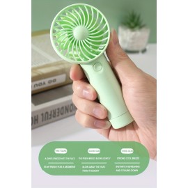 Portable Handheld Fan, 3-Speed Quiet USB Rechargeable Mini Personal Fan, On-the-Go Cooling Device, Assorted Colors