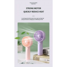 Portable Handheld Fan, 3-Speed Quiet USB Rechargeable Mini Personal Fan, On-the-Go Cooling Device, Assorted Colors