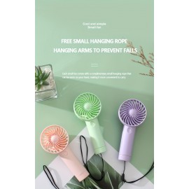 Portable Handheld Fan, 3-Speed Quiet USB Rechargeable Mini Personal Fan, On-the-Go Cooling Device, Assorted Colors