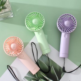 Portable Handheld Fan, 3-Speed Quiet USB Rechargeable Mini Personal Fan, On-the-Go Cooling Device, Assorted Colors