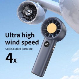 4000mAh USB portable fan Ultra-high speed turbine Handheld fan Small wind gun Powerful super large wind rechargeable violent long life