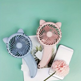 Cute Mini Handheld Fan - Manual Press, Lightweight And Portable - Perfect For Home, Office, Travel And Outdoor Use - Great Gift Idea