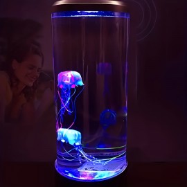 1pc Jellyfish Lava Lamp.Fascinating Color Changing Lights Create A Beautiful Tranquil, Peaceful & Soothing Deep-Sea Ambiance Which Could Help Reduce Stress & Anxiety. 