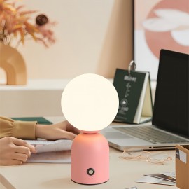 Nordic USB Rechargeable LED Table Lamp - Adjustable 3-Color Dimming, Decorative Atmosphere Night Light For Bedside, Cafe, Wedding, Birthday, Christmas Gifts