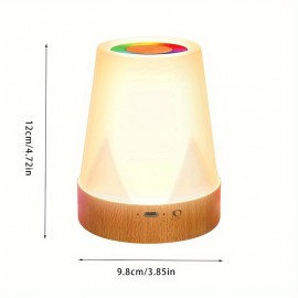 USB Rechargeable LED Bedside Lamp - Touch Dimmable & Timer Feature, Perfect For Bedroom And Living Room Ambiance