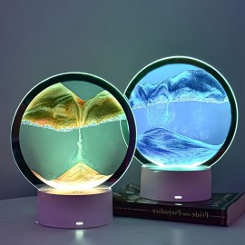 1pc Sand Art Table Lamp, USB/Battery Powered LED Light