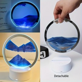 1pc Sand Art Table Lamp, USB/Battery Powered LED Light