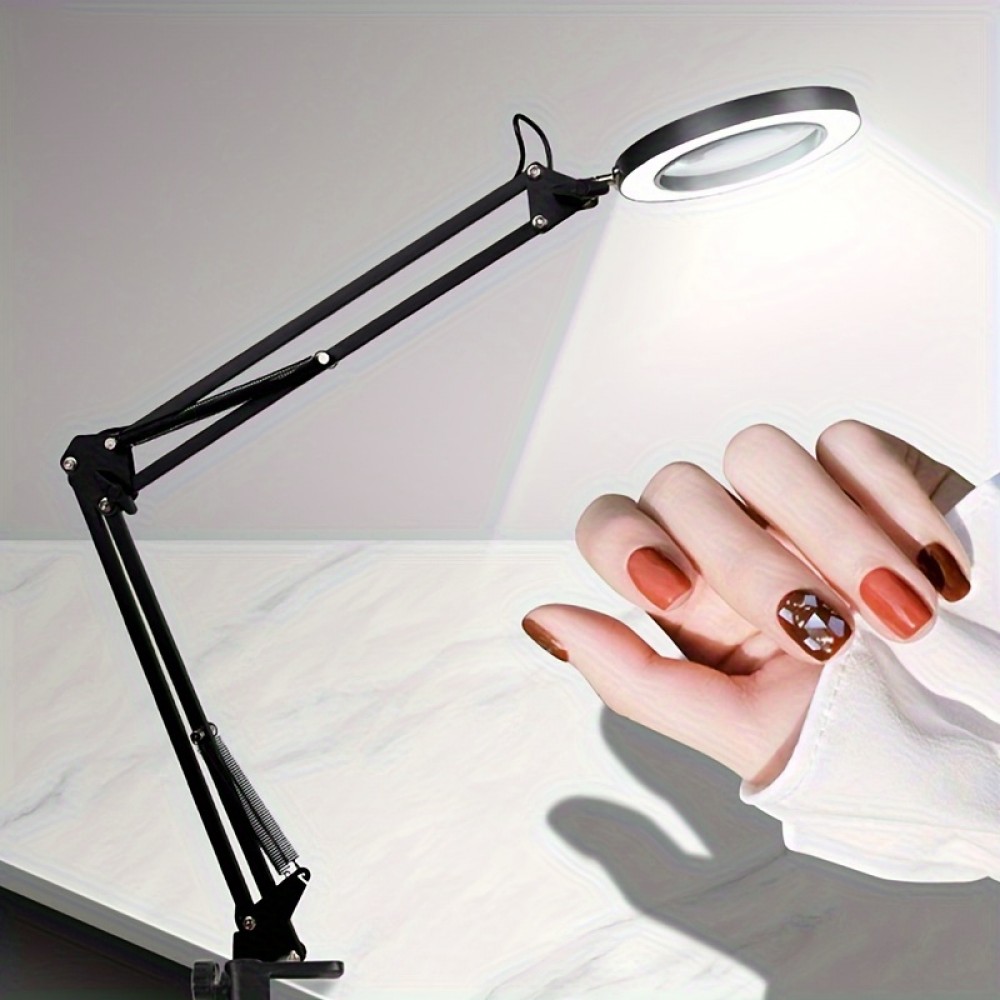 USB-Powered LED Table Lamp with Magnifying Glass - Decorative Nightlight for Living Room, Bedroom & More - Perfect Gift for Friends on Holidays, Birthdays, Christmas