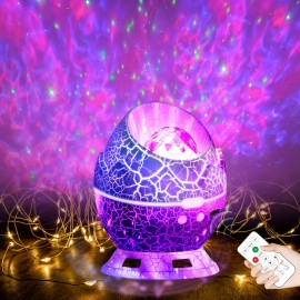 For Galaxy Star Projector Night Light with Dinosaur Egg Design - Colorful Nebula & Stars, Timer, Remote Control - Perfect Gift for Christmas, Parties, Home Theater Decor