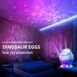 For Galaxy Star Projector Night Light with Dinosaur Egg Design - Colorful Nebula & Stars, Timer, Remote Control - Perfect Gift for Christmas, Parties, Home Theater Decor