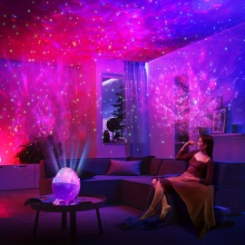 For Galaxy Star Projector Night Light with Dinosaur Egg Design - Colorful Nebula & Stars, Timer, Remote Control - Perfect Gift for Christmas, Parties, Home Theater Decor