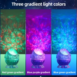 For Galaxy Star Projector Night Light with Dinosaur Egg Design - Colorful Nebula & Stars, Timer, Remote Control - Perfect Gift for Christmas, Parties, Home Theater Decor