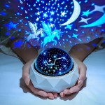 USB Star Projector with 10 RGB Colors, Rotating Ocean Wave and Starry Sky Display, Remote Controlled, Auto-Off Timer, Home Decoration and Sleep Aid - USB Powered, No Batteries Required