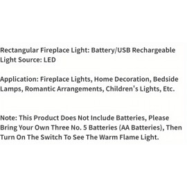 1pc Fireplace Lantern Stove Lamp Simulation Flame Light USB/Battery Operated Rectangle No Heater Function For Home Decor Indoor Christmas Ornaments