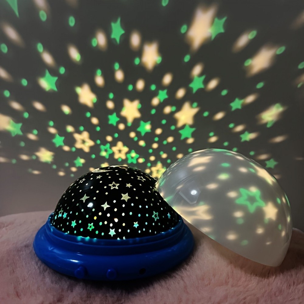 1pc Spaceship-shaped Star Projection Lamp With 8 Color Modes