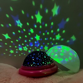 1pc Spaceship-shaped Star Projection Lamp With 8 Color Modes