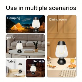 Touch-Control LED Atmosphere Lamp - USB Rechargeable Night Light with 2000mAh Battery for Home - PC Lampshade, Magnetic Suspension Design, Tabletop Use, Ideal Gift