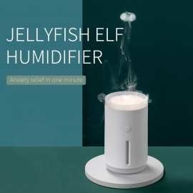 Cool Mist Humidifier-USB Personal Desktop Humidifier, Humidifier With Jellyfish-shaped Spray For Stress Relief, Humidifiers For Bedroom, Automatic Shut-Off, Night Light Function, 2 Mist Modes Christmas Creative Gift