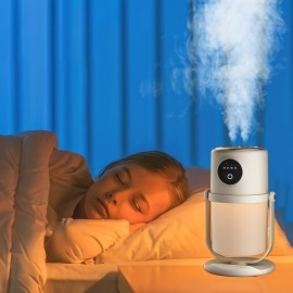 Humidifiers For Bedroom Cool Mist Humidifiers (Summer), Quiet Cool Mist Humidifier, Bedroom Bedside Humidifier, Desktop Air Diffuser, USB Powered, Adjustable Brightness Air Humidifier With Lighting, Suitable For Desks, Homes And Offices