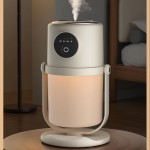 Humidifiers For Bedroom Cool Mist Humidifiers (Summer), Quiet Cool Mist Humidifier, Bedroom Bedside Humidifier, Desktop Air Diffuser, USB Powered, Adjustable Brightness Air Humidifier With Lighting, Suitable For Desks, Homes And Offices