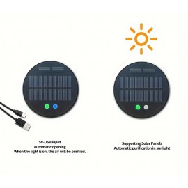 Solar-powered Portable Air Purifier For Cars, Creating A Refreshing Oxygen Bar And Eliminating Odors