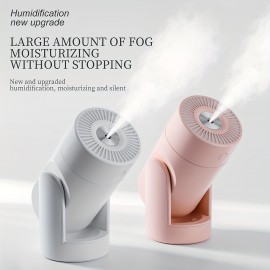 1pc Shaking Head Humidifier Super Quiet Colorful Mini Humidifier with Adjustable Angle and Shakable Head - Perfect for Car, Office, Bedroom, and Auto Shut-Off - 2 Mist Modes and Super Quiet