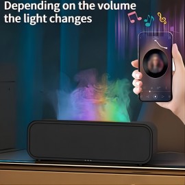 Music-Synced Flame Humidifier with 7-Color RGB Illumination, Remote Control & Aromatherapy - Auto Shut-Off for Low Water, Perfect for Home, Office, School - Great Holiday Gift