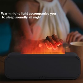 Music-Synced Flame Humidifier with 7-Color RGB Illumination, Remote Control & Aromatherapy - Auto Shut-Off for Low Water, Perfect for Home, Office, School - Great Holiday Gift