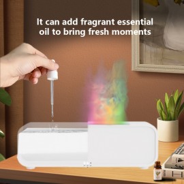 Music-Synced Flame Humidifier with 7-Color RGB Illumination, Remote Control & Aromatherapy - Auto Shut-Off for Low Water, Perfect for Home, Office, School - Great Holiday Gift