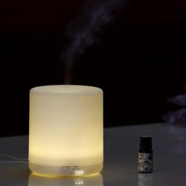 400ml pure white plastic warm yellow light aroma diffuser