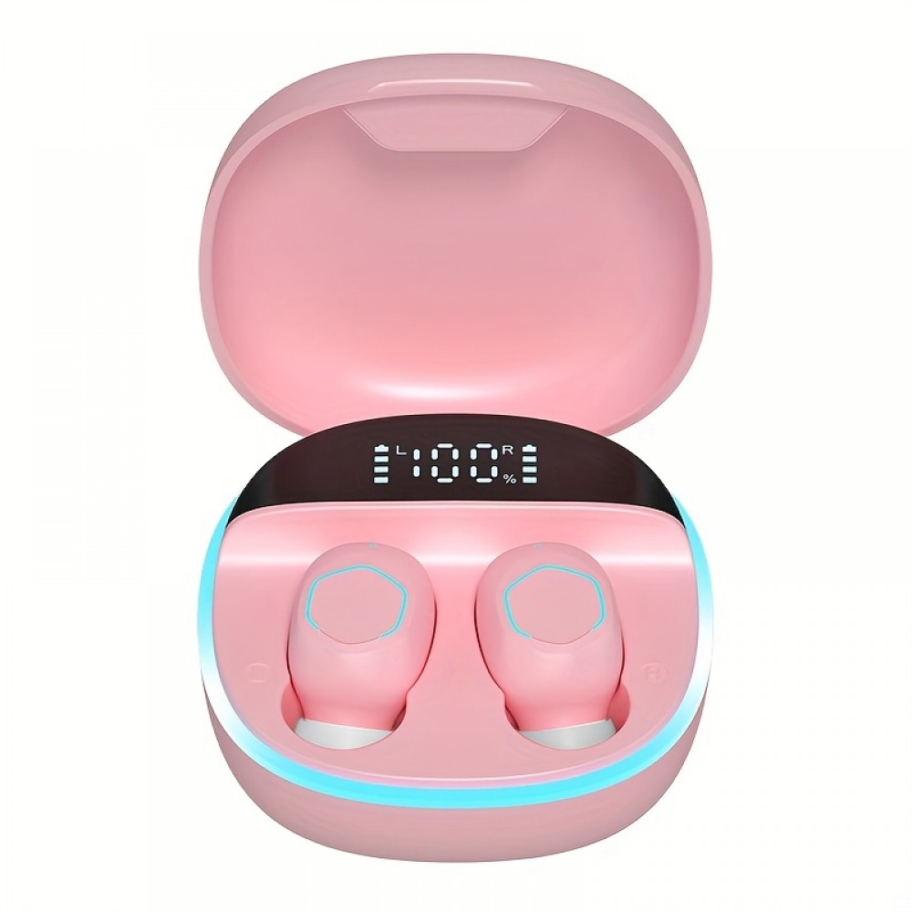 Wireless earphones, mini in-ear music earphones, intelligent noise cancellation, high-definition digital display screen earphones, gaming headphones, super long standby