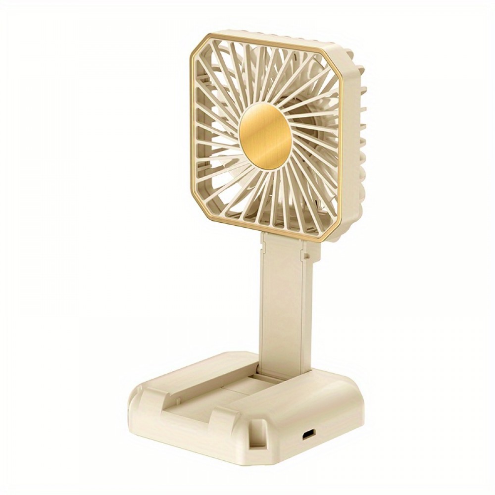 Multifunctional Portable USB Rechargeable Mini Cooling Fan With Long Battery Life, Three-speed Wind Speed Adjustment Multi-functional Use Fan For Office, Home, Outdoor, Desktop