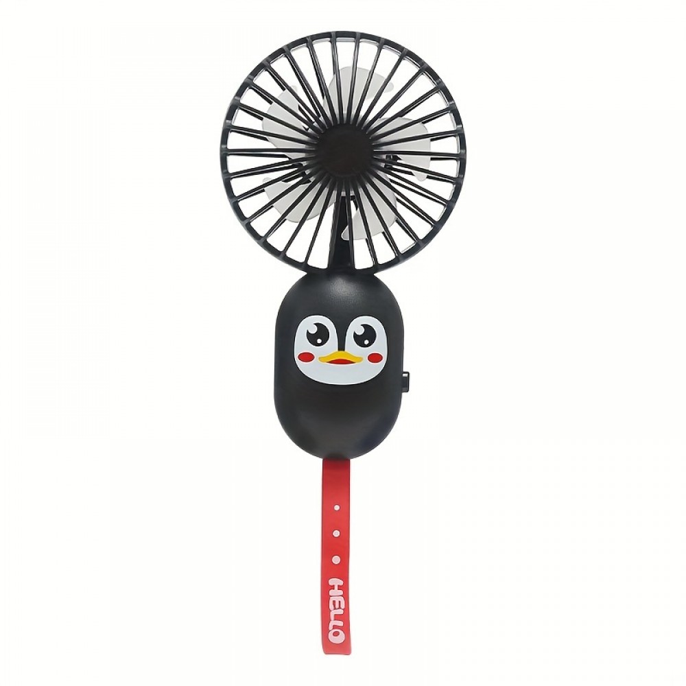 A Mini Fan With USB Charging For Cool Summer, Cartoon Cute Pets, Cute Penguins, And Long Battery Life Suitable For Home, Outdoor Sports, And Outdoor Work