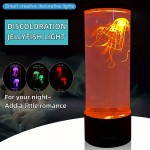 1pc Jellyfish Lava Lamp.Fascinating Color Changing Lights Create A Beautiful Tranquil, Peaceful & Soothing Deep-Sea Ambiance Which Could Help Reduce Stress & Anxiety. 