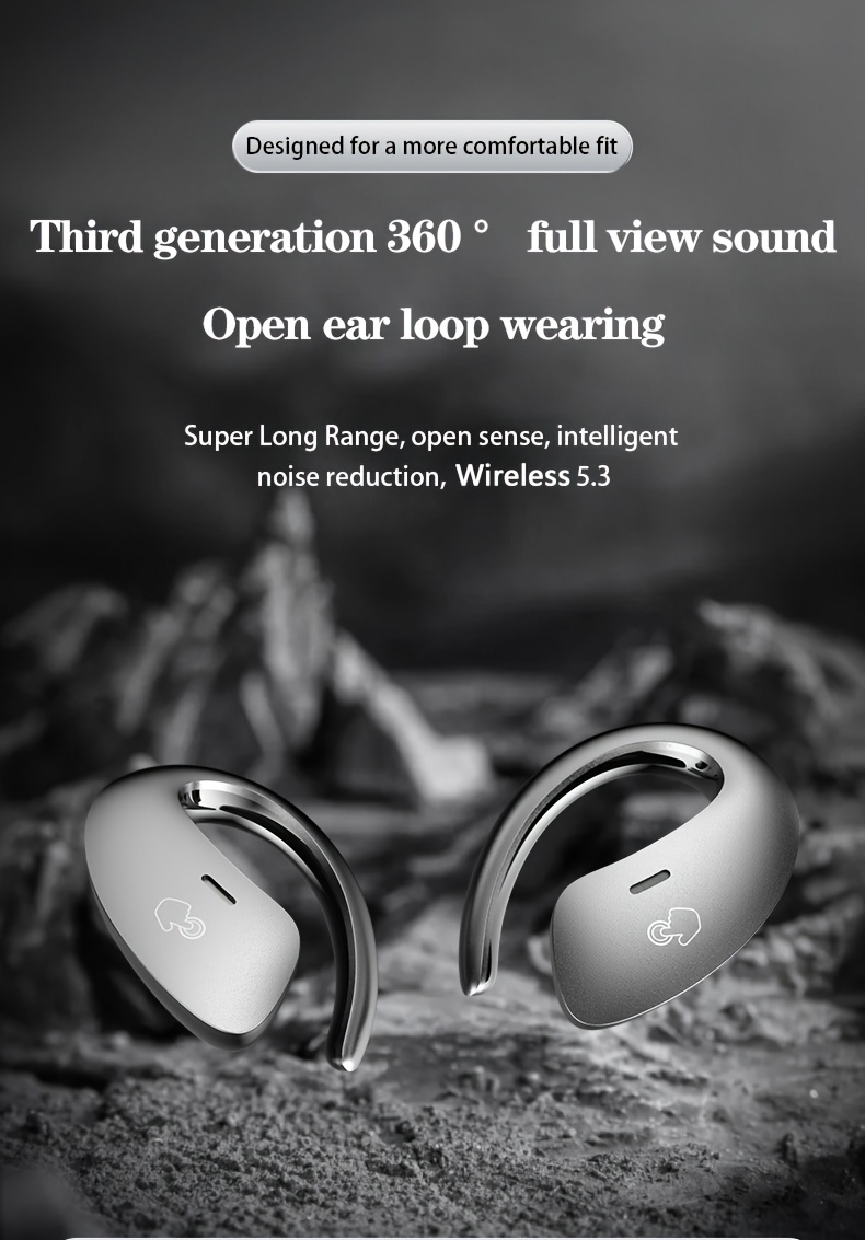 90h wireless earphones long lasting wireless sound with advancedenc noise cancellation immersive 3d deep bass and secure fitearhooks for wireless running universal compatibility for los andandroid devices details 0